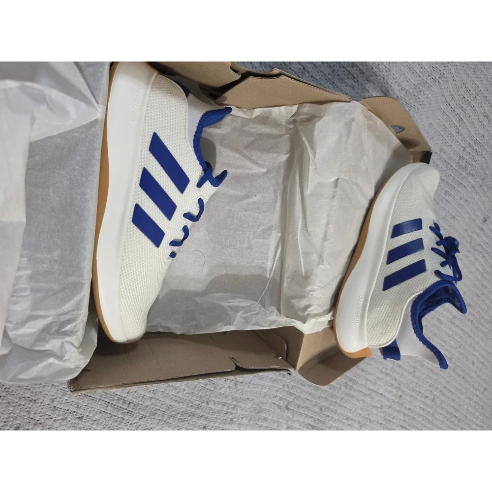Adidas Cloudfoam Pure Sport Womens Running Shoes White Blue JI4878 Size 7